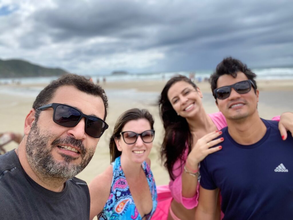 Salim, Kageyama e esposas em Floripa